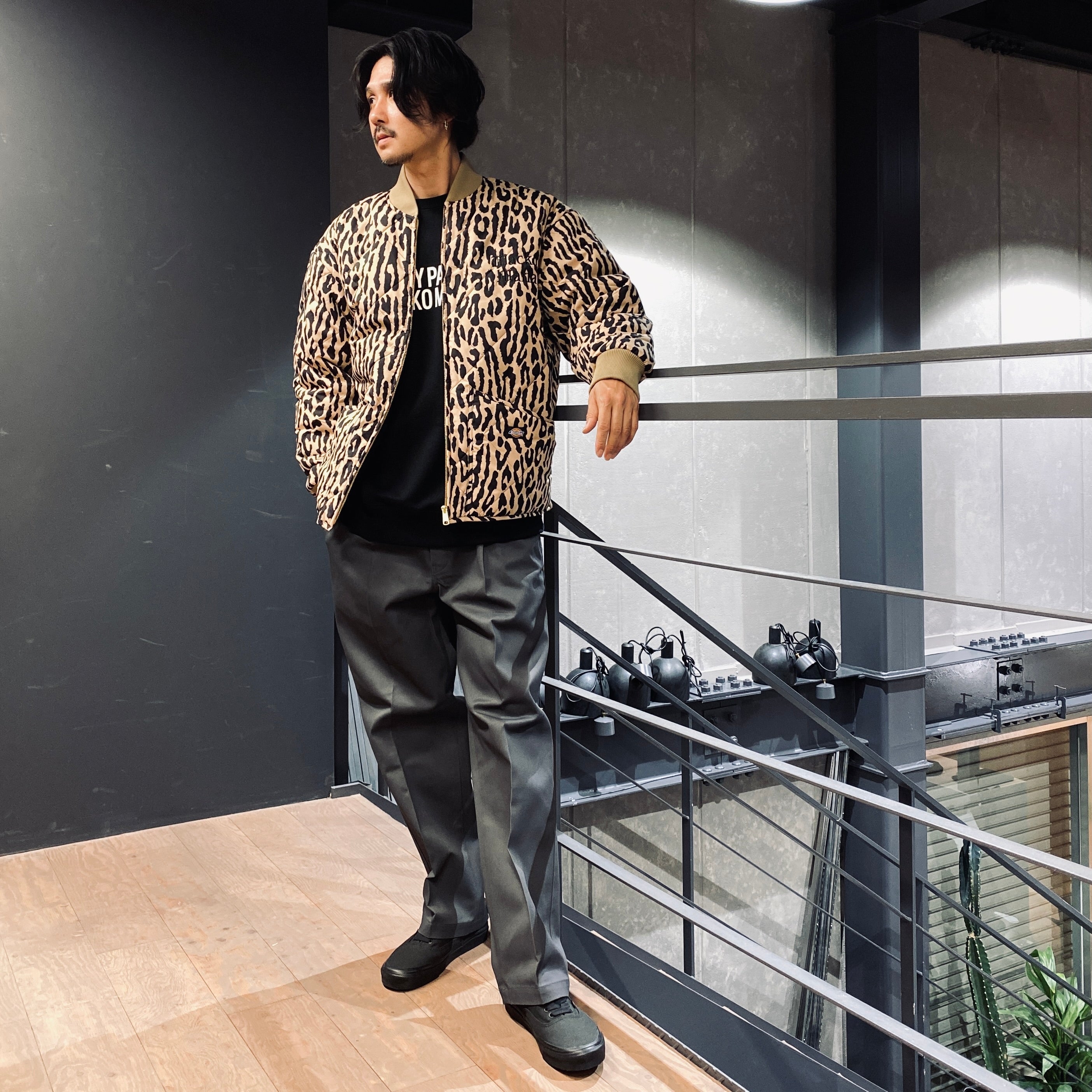 DICKIES | LEOPARD QUILTED JACKET #BEIGE [DICKIES-WM-BL09]