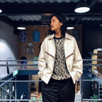 LEOPARD MOHAIR CREW NECK SWEATER -TYPE 1- #WHITE [23FW-WMK-KN12]