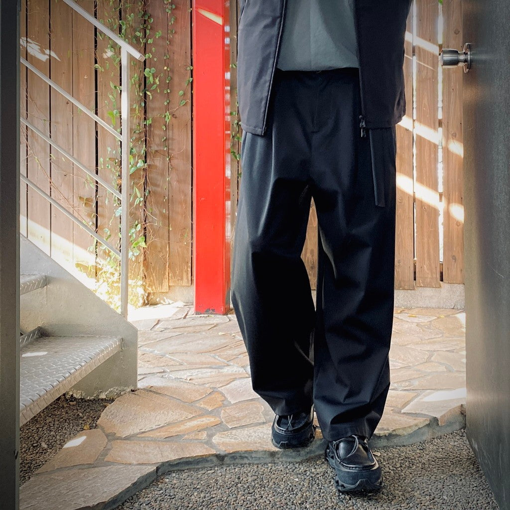 WATERPROOF TECH WOOL WIDE PANTS #Black [FPA03252U0009]