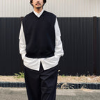 TECH REGULAR COLLAR SHIRT L/S SOLID #WHITE [BE-81026]