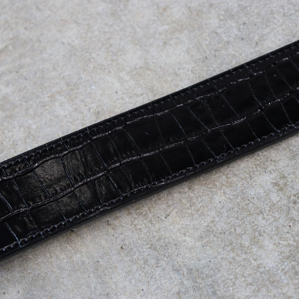LEATHER BELT ( TYPE-1 ) #BLACK [WMGP-BL03]