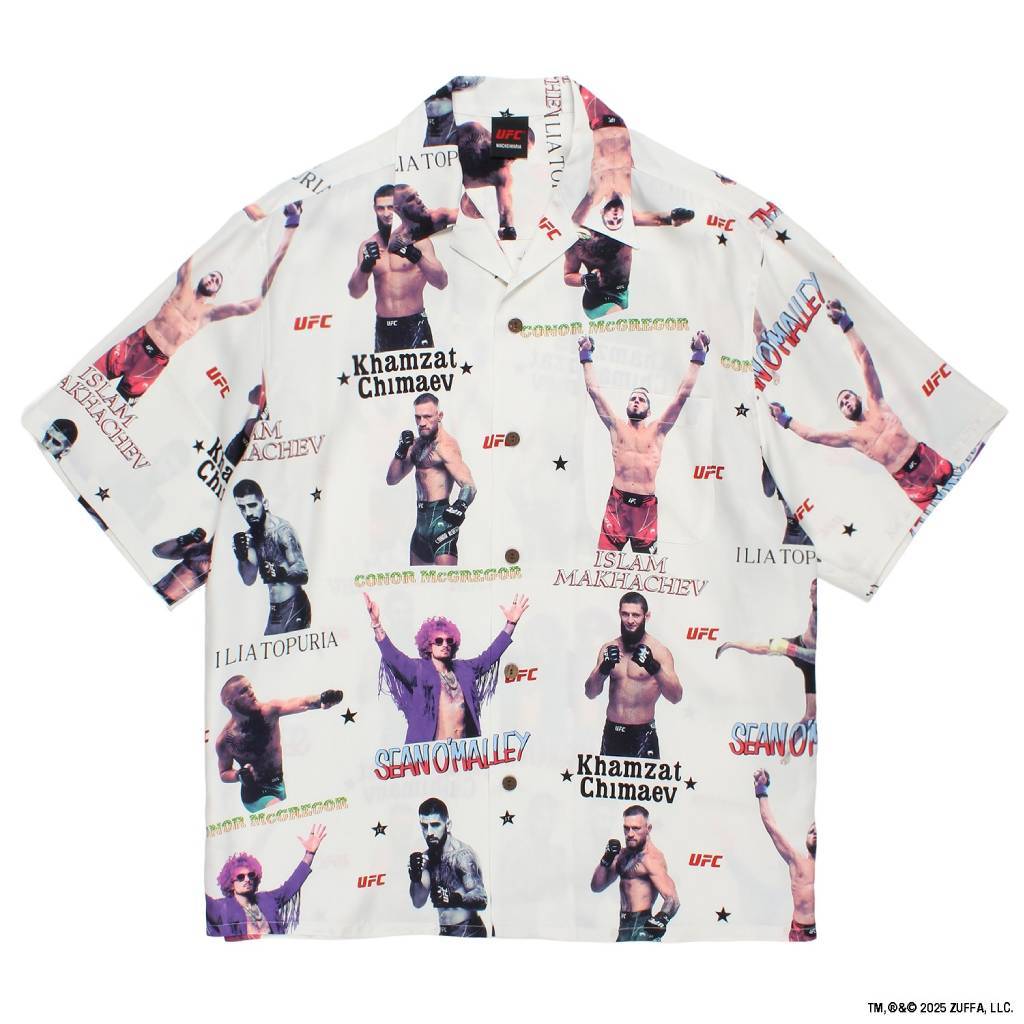 UFC | S/S HAWAIIAN SHIRT ( TYPE-1 ) #WHITE [UFC-WM-HI01]