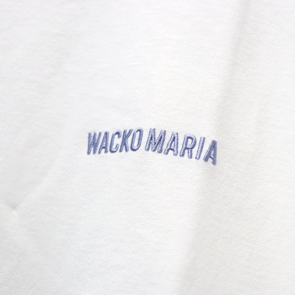 WASHED HEAVY WEIGHT CREW NECK T-SHIRT ( TYPE-4 ) #WHITE/PURPLE [26FWE-WMT-WT04]