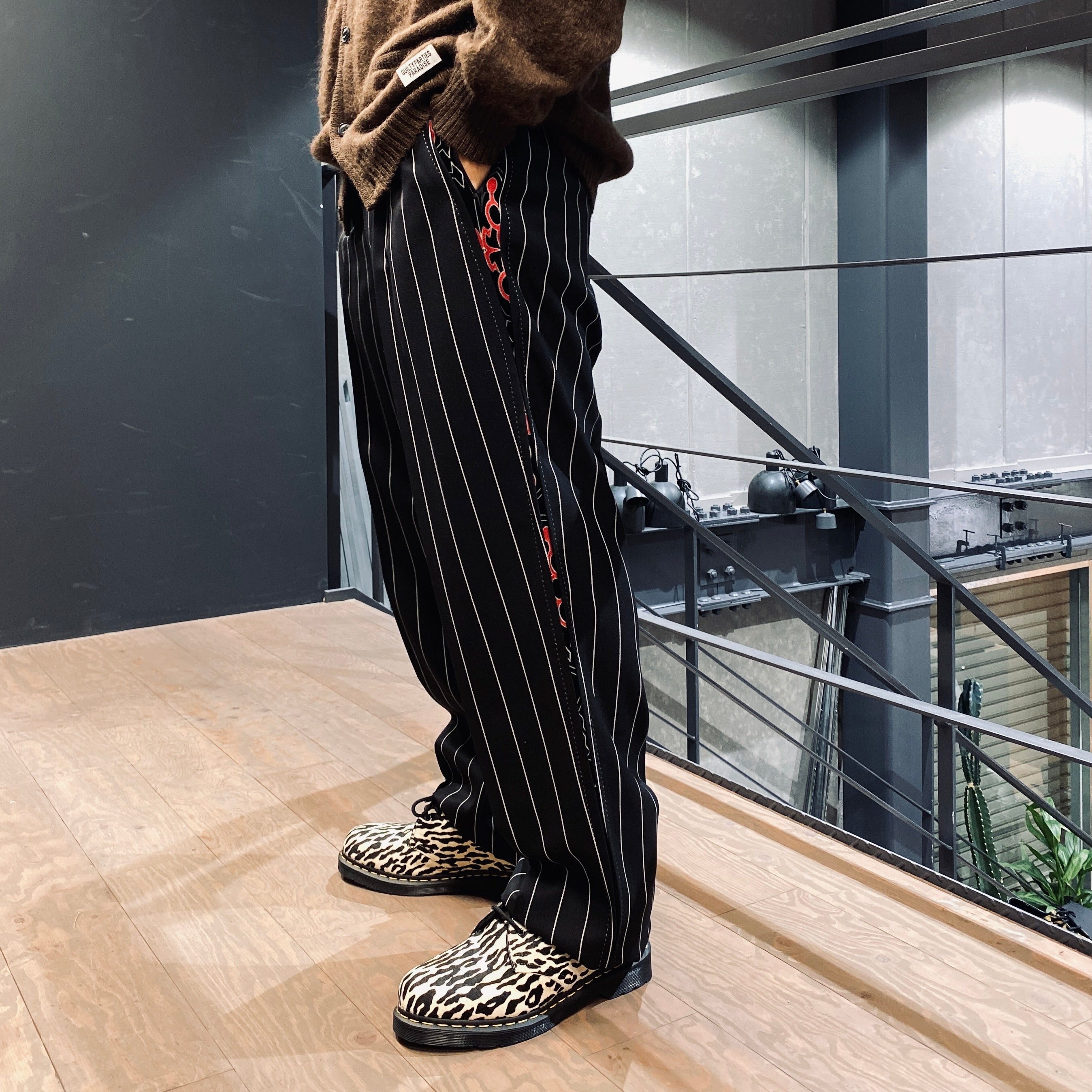 WOLF'S HEAD | ROCKABILLY PANTS -TYPE 3- #BLACK/BLACK [WOLFSHEAD-WM-PT17]