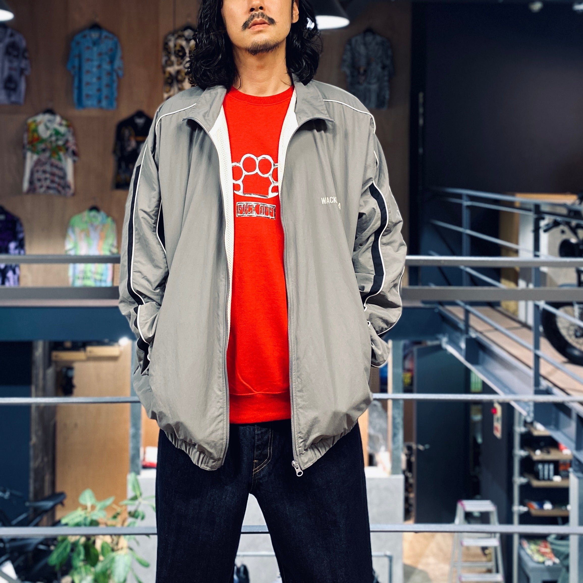 JOHNNY | CREW NECK SWEAT SHIRT #RED [JOHNNY-WM-SS01] – cocorozashi