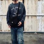 U.S. AIR FORCE EAGLE SWEATSHIRT AGED #AGED BLACK [BW252-UAES]