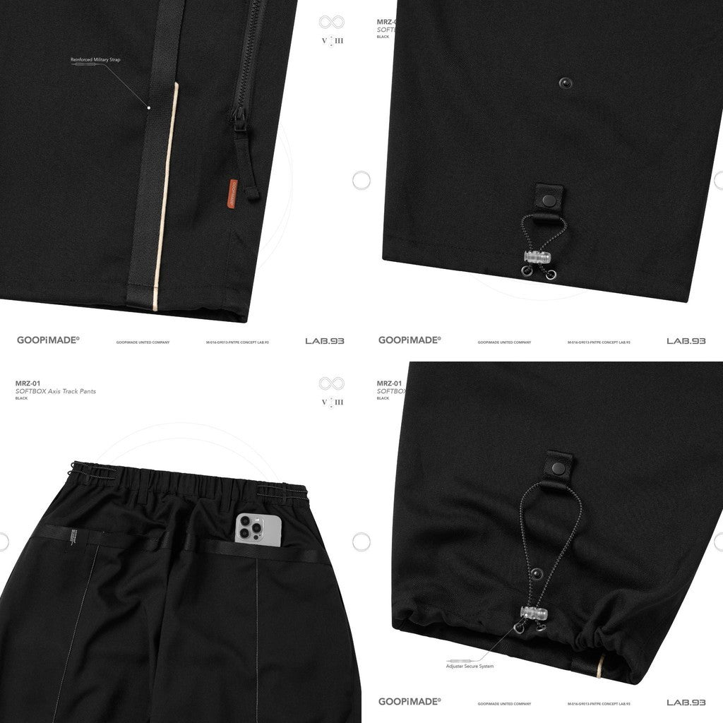 「MRZ-01」 SOFTBOX Axis Track Pants #BLACK [GOOPI-24AW-NOV-04]