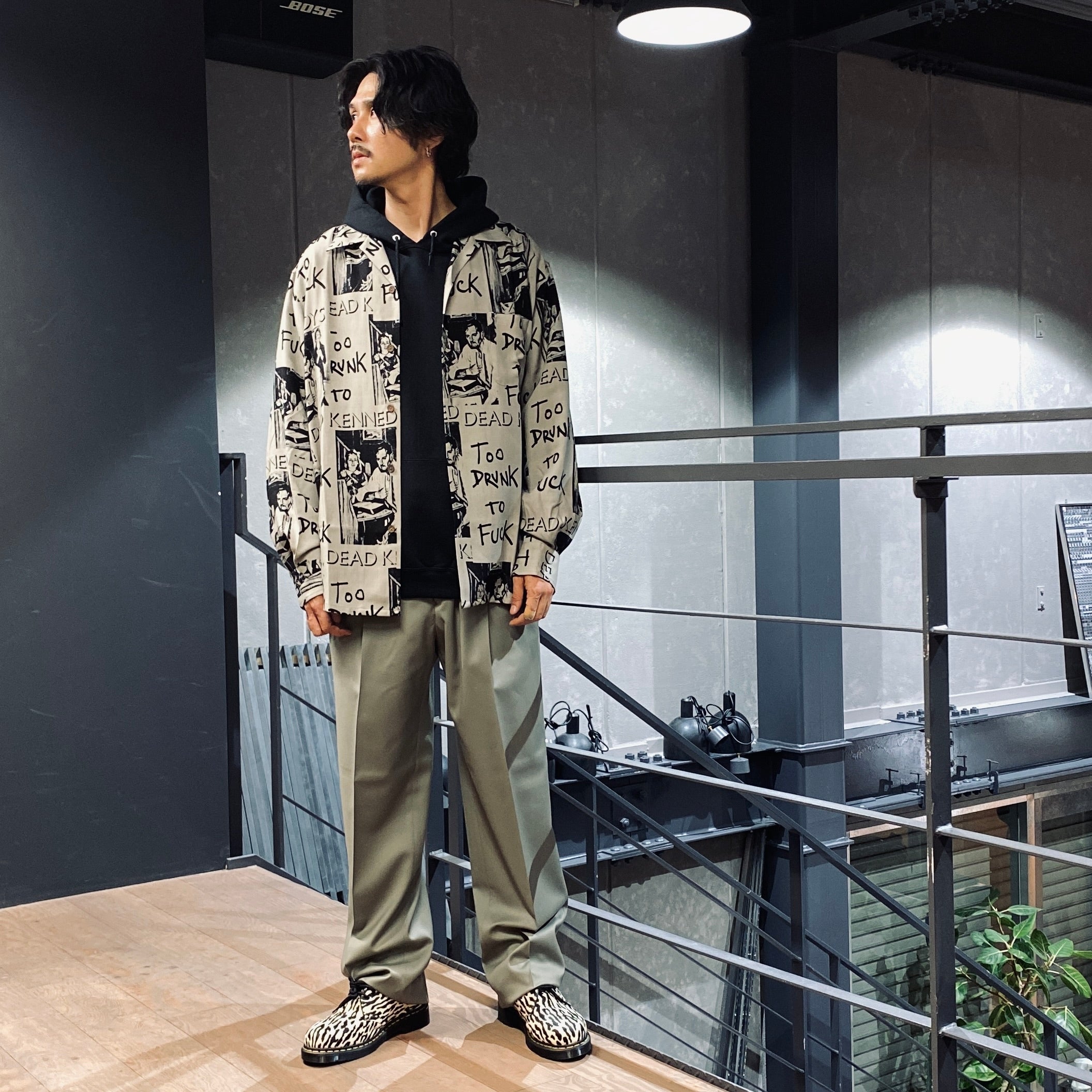 DEAD KENNEDYS | HAWAIIAN SHIRT L/S -TYPE 2- #GRAY [DEADKENNEDYS-WM-HI02]