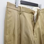 DOUBLE PLEATED CHINO TROUSERS ( TYPE-1 ) #BEIGE [25FW-WMP-PT01]
