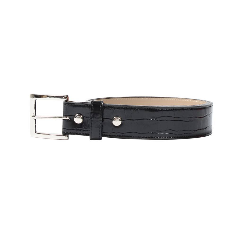 LEATHER BELT ( TYPE-1 ) #BLACK [WMGP-BL03]
