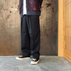 DOUBLE PLEATED CHINO TROUSERS ( TYPE-2 ) #CHARCOAL [25FW-WMP-PT02]