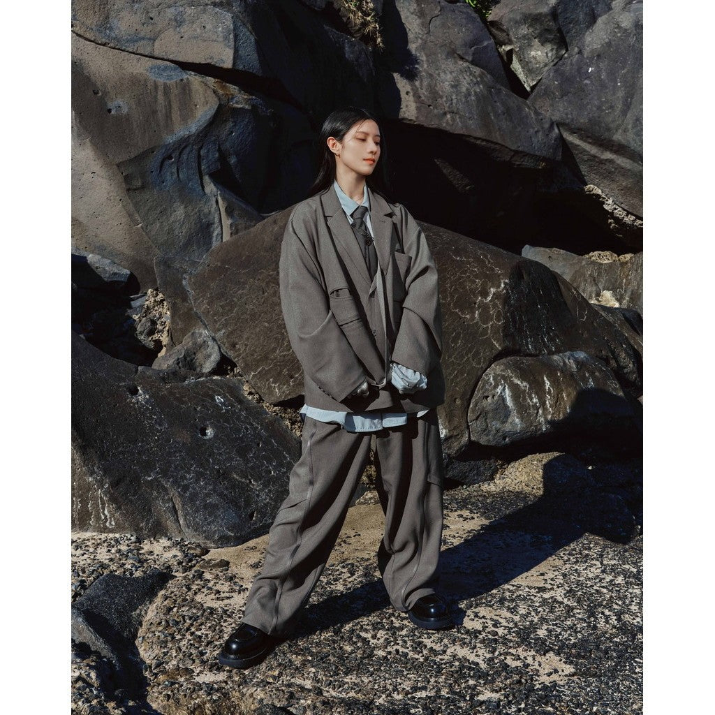 "RDA-01P" - 都市遊牧科技西裝褲 #灰色 [GOOPI-25SS-FEB-02]