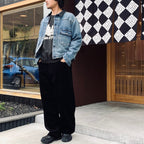 Corduroy Baggy Jeans #Black [SD26F-PT06]