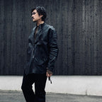 Rustic Edged Easy Rider's (VEGETABLE TANNING PIG LEATHER) #BLACK [M-P1-LW3]