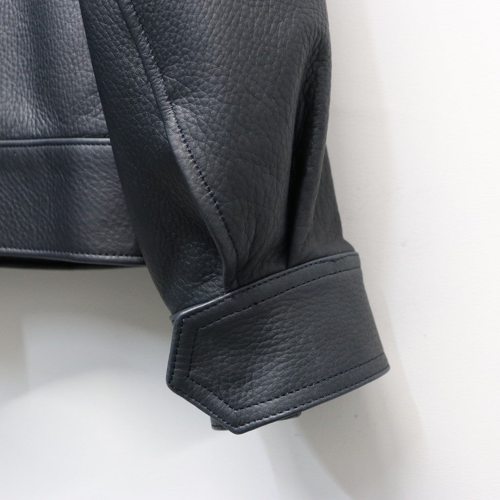 SINGLE RIDERS LEATHER JACKET ( TYPE-2 ) #D-BLUE [26SS-WMO-BL02]