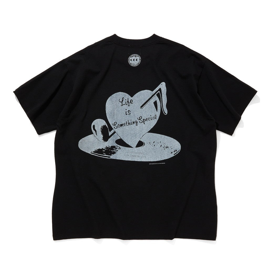 COTTON S/S T-SHIRT_Life is Something Special #BLACK [CCC-251T0009]