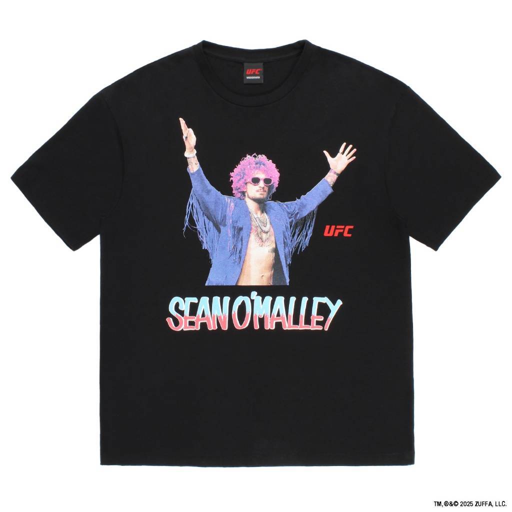 UFC | WASHED HEAVY WEIGHT CREW NECK T-SHIRT ( TYPE-4 ) #BLACK [UFC-WM-WT04]
