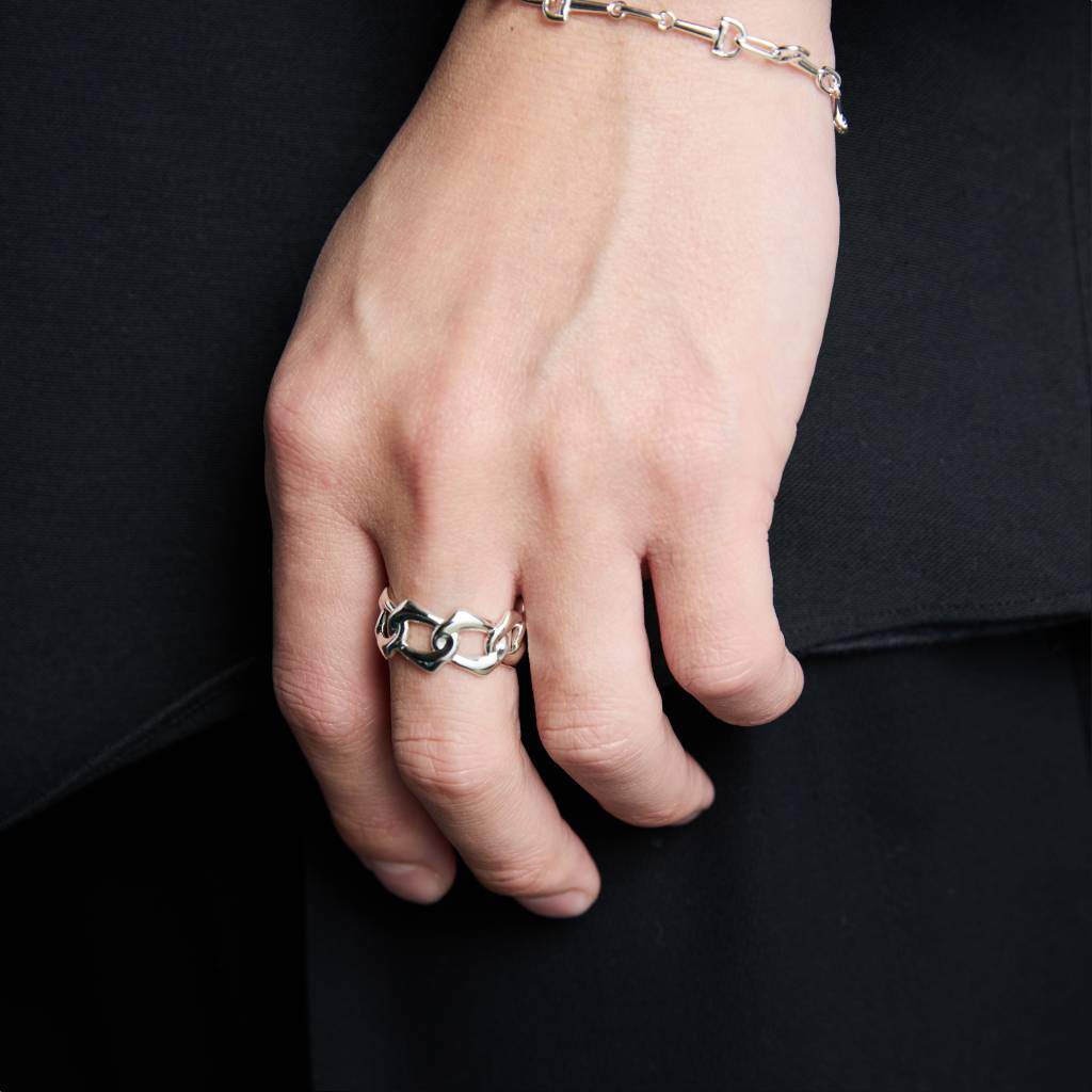 Edge Chain Ring #SILVER [XOR108] - cocorozashi 三重県四日市市の
