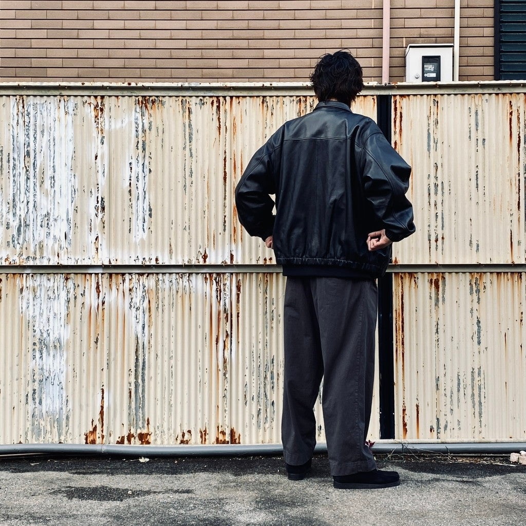 LEATHER SWING TOP #BLACK LEATHER [sn25f001]