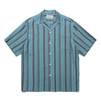 STRIPED OPEN COLLAR SHIRT S/S -TYPE 2- #BLUE [24SS-WMS-OC09]