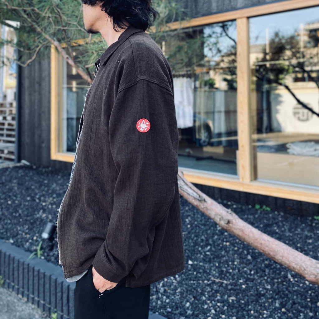 WELT POCKETS ZIP SHIRT JACKET #CHARCOAL [CES29JK15]
