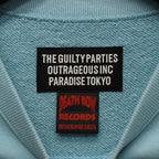 DEATH ROW RECORDS | WASHED MIDDLE WEIGHT CREW NECK SWEAT SHIRT #BLUE [DEATHROW-WM-SS03]