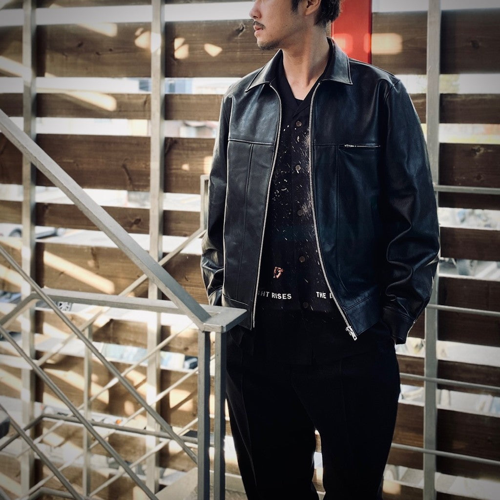 LEATHER JACKET #BLACK [25SS-WMO-BL01]