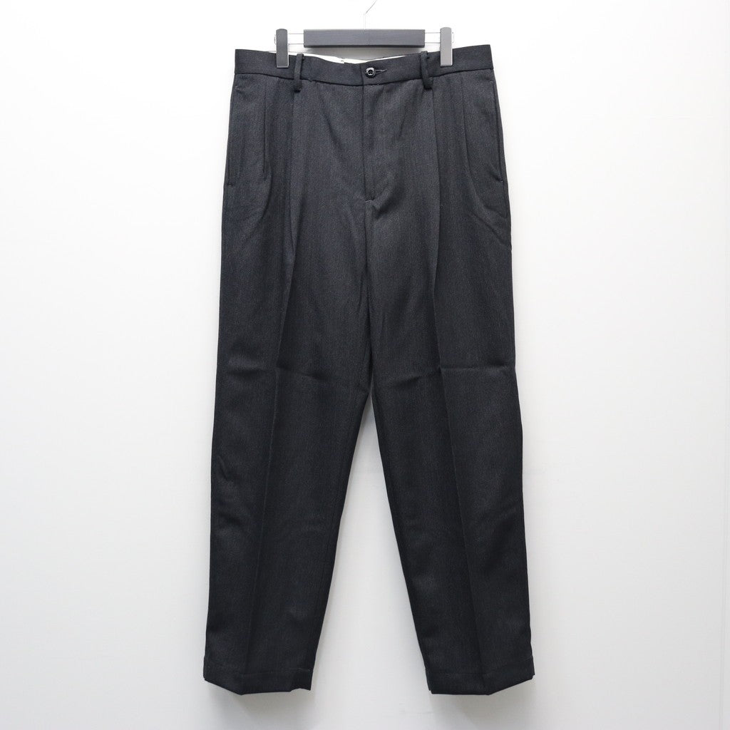 DOUBLE PLEATED CHINO TROUSERS ( TYPE-2 ) #CHARCOAL [25FW-WMP-PT02