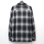 OMBRE CHECK OPEN COLLAR SHIRT L/S ( TYPE-1 ) #GRAY [26FWE-WMS-OC01]