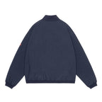 RIB COLLAR NYLON ZIP UP #NAVY [CES30JK14]