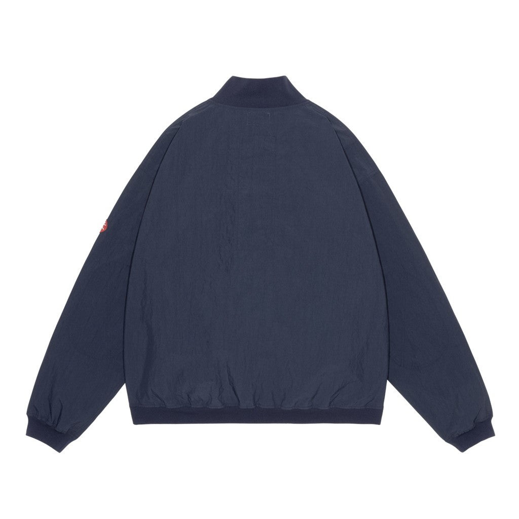 RIB COLLAR NYLON ZIP UP #NAVY [CES30JK14]
