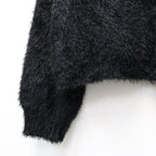 Classic Shaggy Knit Jumper (FUR KNIT) #BLACK [M-P4-KW3]
