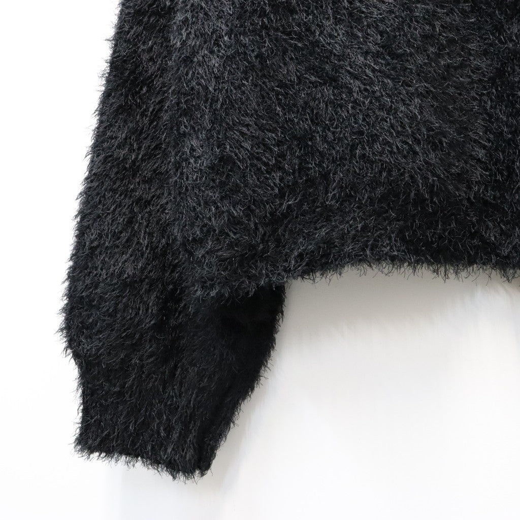 Classic Shaggy Knit Jumper (FUR KNIT) #BLACK [M-P4-KW3]