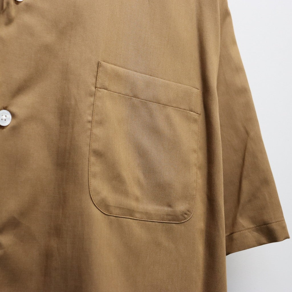 OPEN COLLAR SHIRT S/S ( TYPE-2 ) #BROWN [26SS-WMS-OC19]