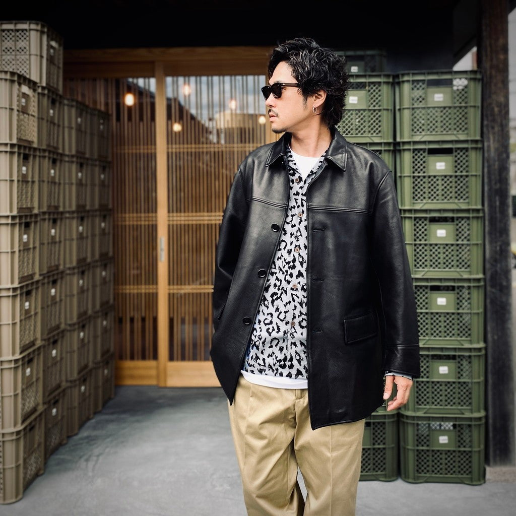 皮革外套（TYPE-2）#黑色 [25FW-WMO-CO04]