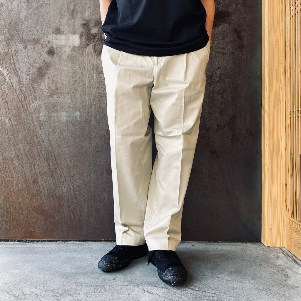 DOUBLE PLEATED CHINO TROUSERS #BEIGE [26SS-WMP-PT12] - cocorozashi