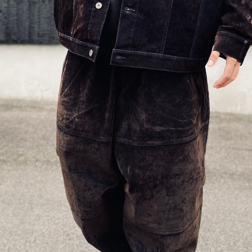 FLOCKY DENIM BALLOON PANTS #Navy [FW26-B10]