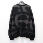 PATTERN MOHAIR KNIT #Black [26FW_KN01]