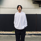 TECH DRAWSTRING L/S TEE #WHITE [BE-34026]