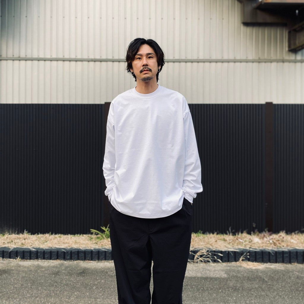TECH DRAWSTRING L/S TEE #WHITE [BE-34026]