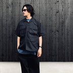 TECH MULTI TOOL POCKET SHIRT S/S SOLID #BLACK [BE-86026]