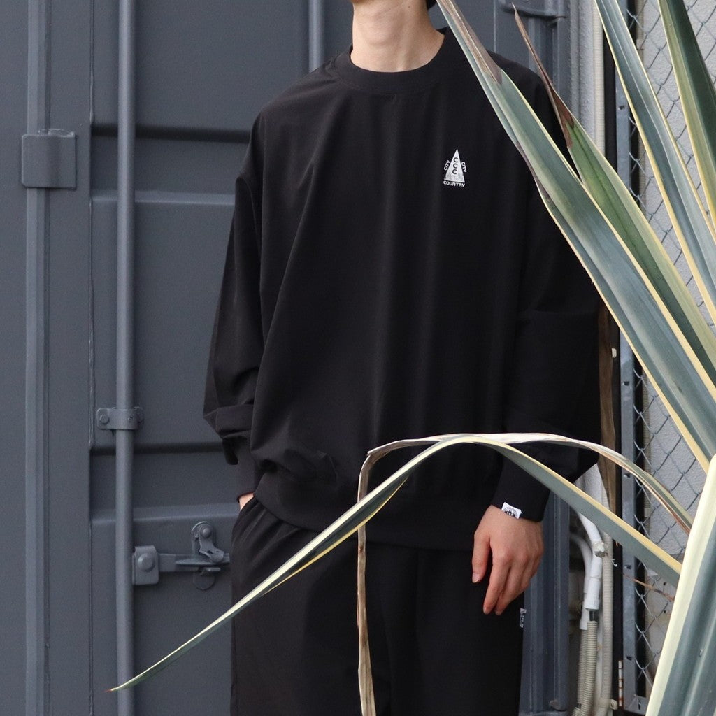 STRETCH CREWNECK  #BLACK [CCC-253C004]