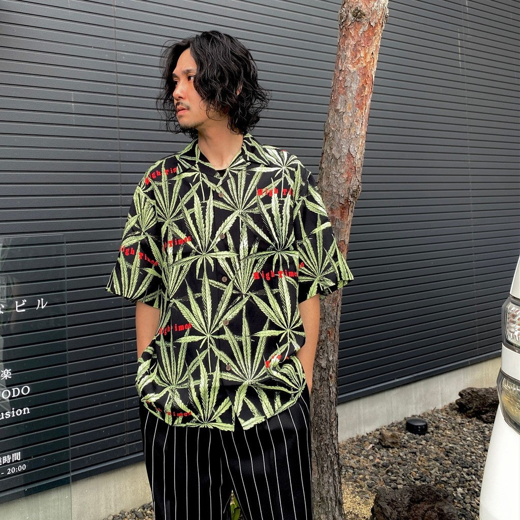 HIGHTTIMES | 短袖夏威夷襯衫 - 類型 1- #黑色 [HIGHTTIMES-WM-HI05]