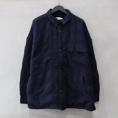 SHAO PLAID FLEECE JACKET #NAVY [24FW-JK08]