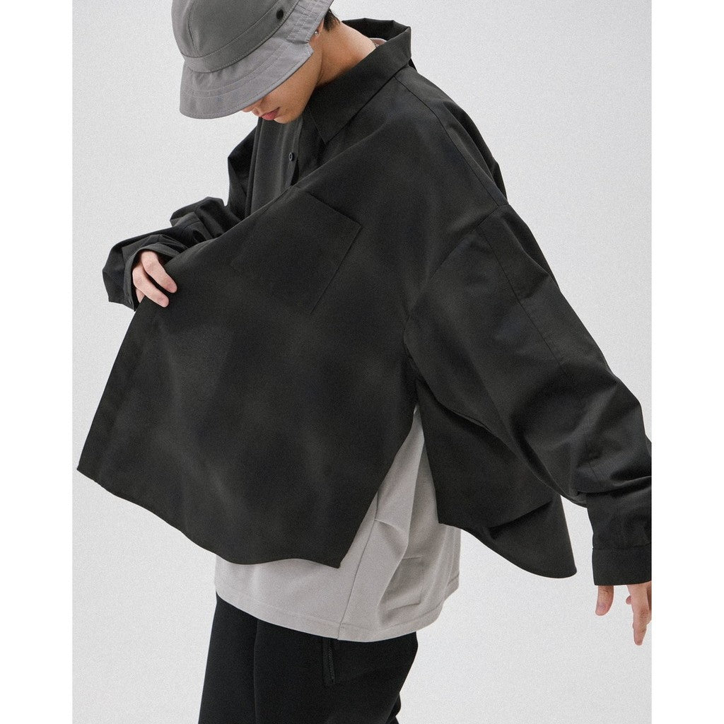 "GSR-01" 2-Layer Oversized Shirt (Light) #MIDNIGHT [GOOPI-24AW-SEP-01]