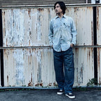 DOUBLE KNEE INDIGO DENIM PANTS #INDIGO [BWU-DKIDP]