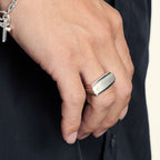 Center Weight Ring with Hair Line #SILVER [XOR124]