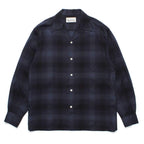OMBRE CHECK OPEN COLLAR SHIRT L/S (TYPE-4) #BLUE [24FW-WMS-OC04]