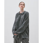 AES | “GAT-01K”棋盤格針織Polo衫 #灰色 [GOOPI-24AW-SEP-03]