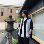 SWITCHING SHIRT S/S ( TYPE-1 ) #L-BLUE [26SS-WMS-OC02]